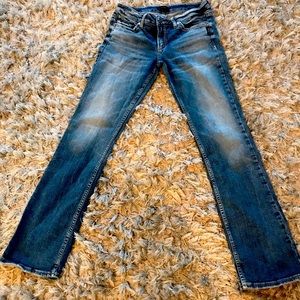 Silver mid rise boot cut suki Jeans
